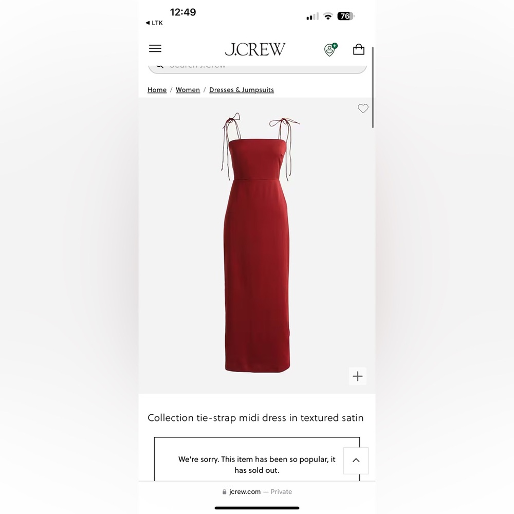 ISO J. Crew Holiday 2023 Red Midi Dress